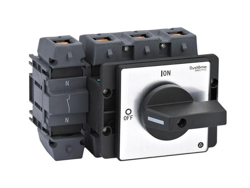 выключатель-разъединитель 4п 125а ip20 с черн. рукоят. на дверцу 4 винтами se msd125420b от BTSprom.by