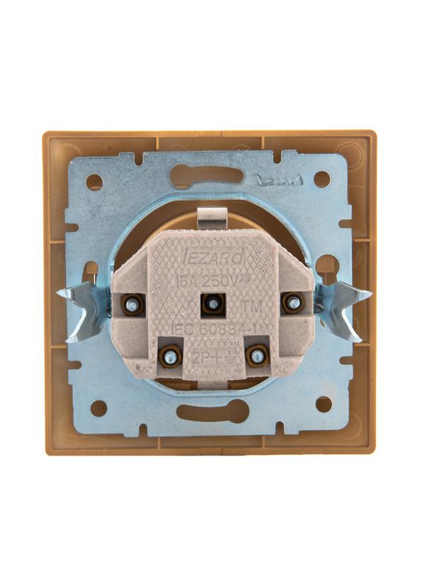  Розетка 1-м Mira с заземл. керамика ясень LEZARD 701-4747-122 фото в каталоге от BTSprom.by
