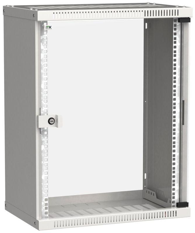 шкаф linea we 15u 550x350мм дверь стекло сер. itk lwe3-15u53-gf от BTSprom.by