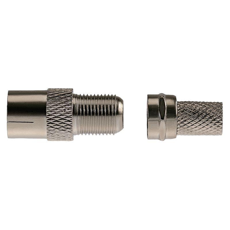  Набор разъемов антенных ТВ №6 (1 переходник гнездо F - гнездо TV; 1 F-разъем RG-6) Rexant 06-0034-A фото в каталоге от BTSprom.by