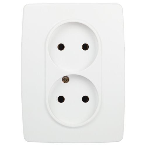 розетка 2-м эра12 12-2107-01м 16а 250в 2х2p бел. матов. эра б0065688 от BTSprom.by