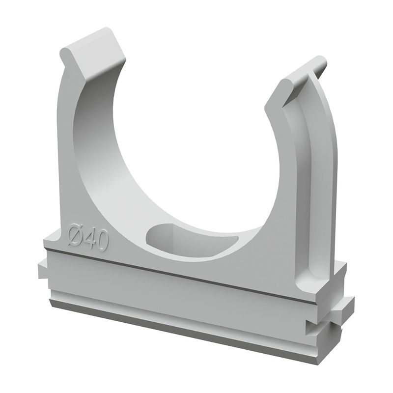 держатель для труб (клипса) d40мм безгалогенная (hf) атмосферостойкая сер. промрукав pr13.0348 от BTSprom.by