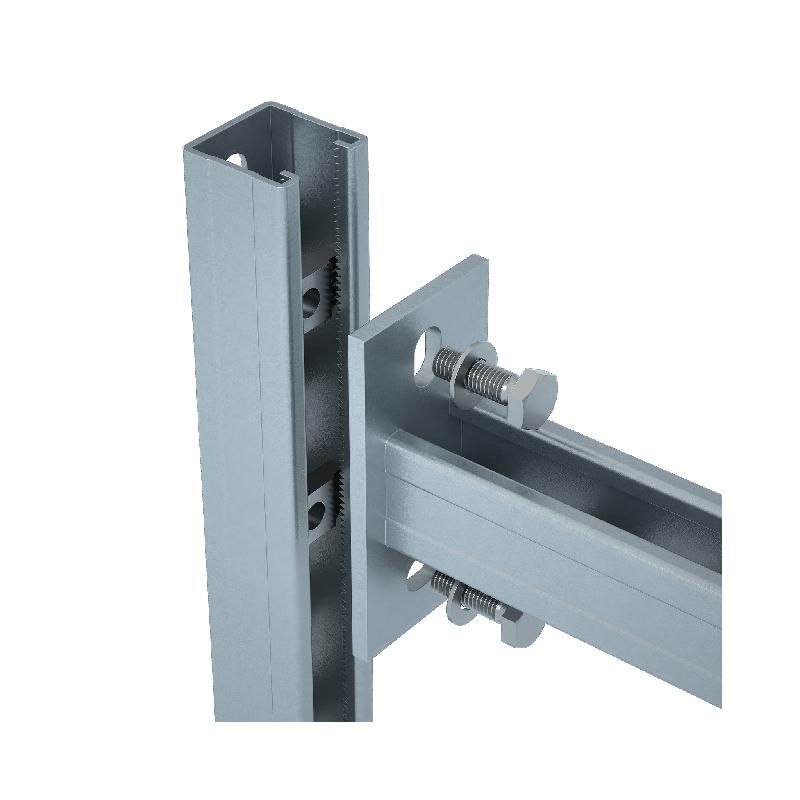 Консоль-страт одиночная усиленная 41х41 L950 сталь 2.5мм (тройная перфорация) HD85 КМ LO55308 от BTSprom.by