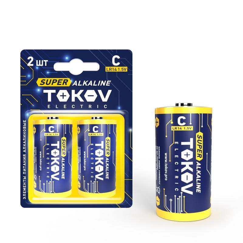элемент питания алкалиновый с/lr14 (блистер 2шт) tokov electric tke-als-lr14/b2 от BTSprom.by