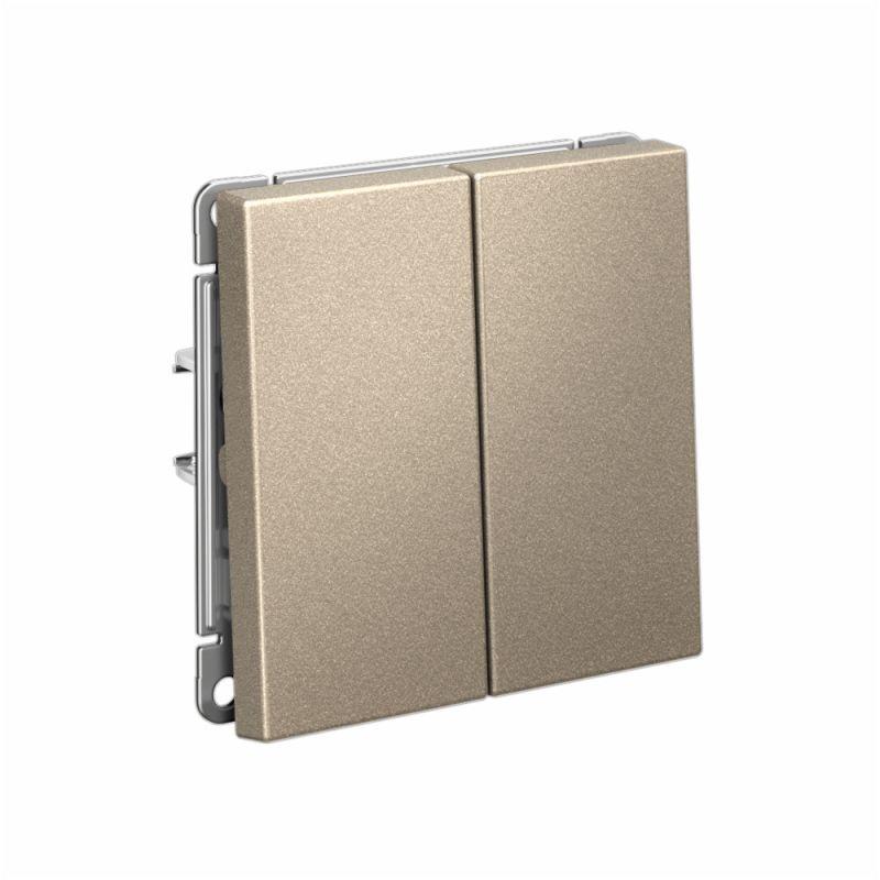  Выключатель 2-кл. ArtGallery 10AX быстрозажим. клем. механизм шампань SE GAL000551S фото в каталоге от BTSprom.by