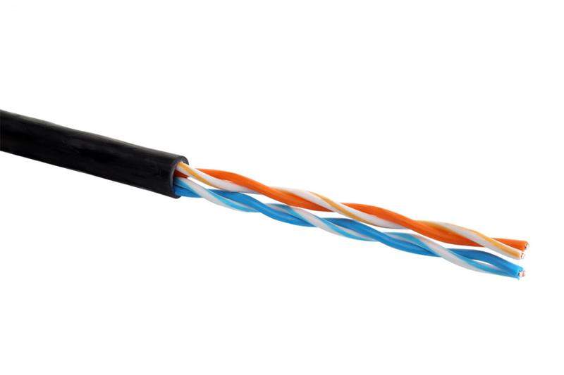 кабель u/utp кат.5e 2 пары v-link 22 awg нгa-hf внешн./внутр. прокладки черн. eurolan 19b-u5-11bl от BTSprom.by