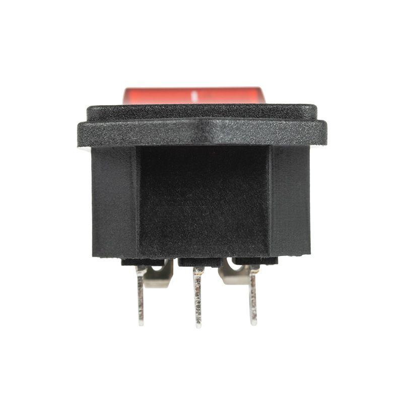 Выключатель клавишный 250В 6А (4с) ON-OFF подсветка+штекер C14 3PIN красн. Rexant 36-2282 фото в каталоге от BTSprom.by