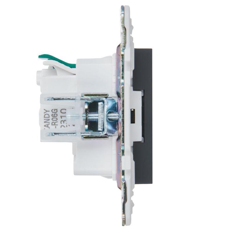  Розетка SKANDY 16А с заземл. защ. шторки безвинт. крепл. SK-R06G графит IEK SK-R14-16-1-K53 фото в каталоге от BTSprom.by