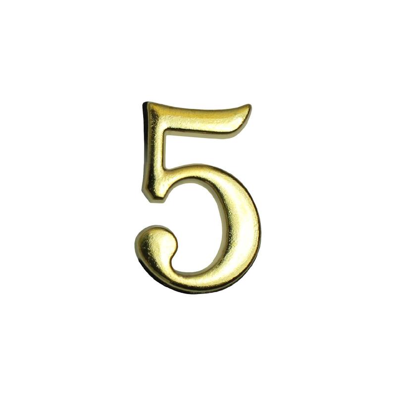 цифра дверная "5" на клеевой основе золото аллюр 5 071 от BTSprom.by