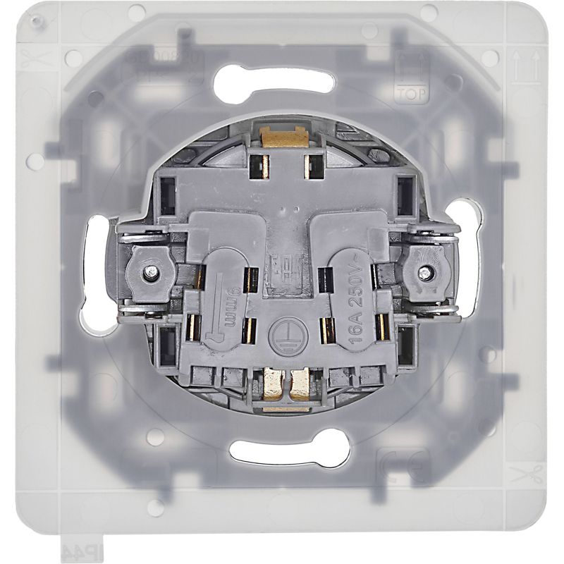  Розетка 1-м СП Inspiria 16А IP44 250В 2P+E защ. шторки с крышкой немецк. стандарт механизм алюм. IEK 673742 фото в каталоге от BTSprom.by