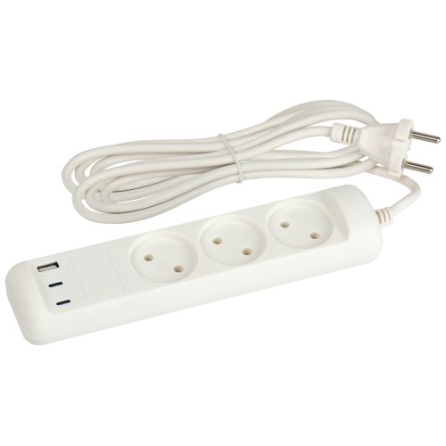удлинитель электрический u-3-3m-usb-w 3 розетки + 3xusb a+c 3м 10а бел. эра б0069076 от BTSprom.by