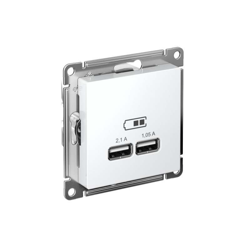 розетка usb atlasdesign тип a+a 5в 1х2.1а 2х1.05а механизм бел. se atn000133 от BTSprom.by