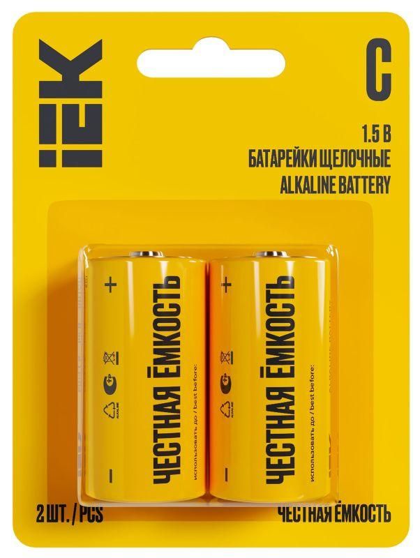 элемент питания щелочной alkaline lr14/c (блист.2шт) iek abt-lr14-op-l02 от BTSprom.by