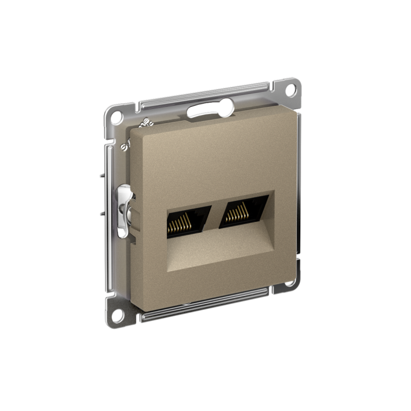 розетка компьютерная 2-м atlasdesign rj45 кат.6a механизм шампань se atn000588 от BTSprom.by