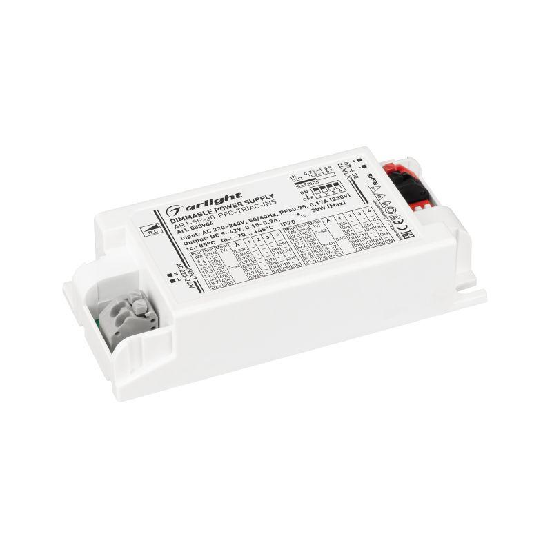 блок питания arj-sp-30-pfc-triac-ins 30вт 9-42в 0.15-0.9а arlight 053904 от BTSprom.by