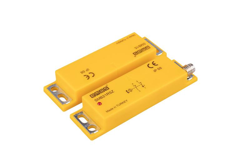 датчик магнитный (2нз) разъем m8х4 (расст. сраб. 5мм) индикация led правый выход ip68 emas smb21rsz-b15 от BTSprom.by