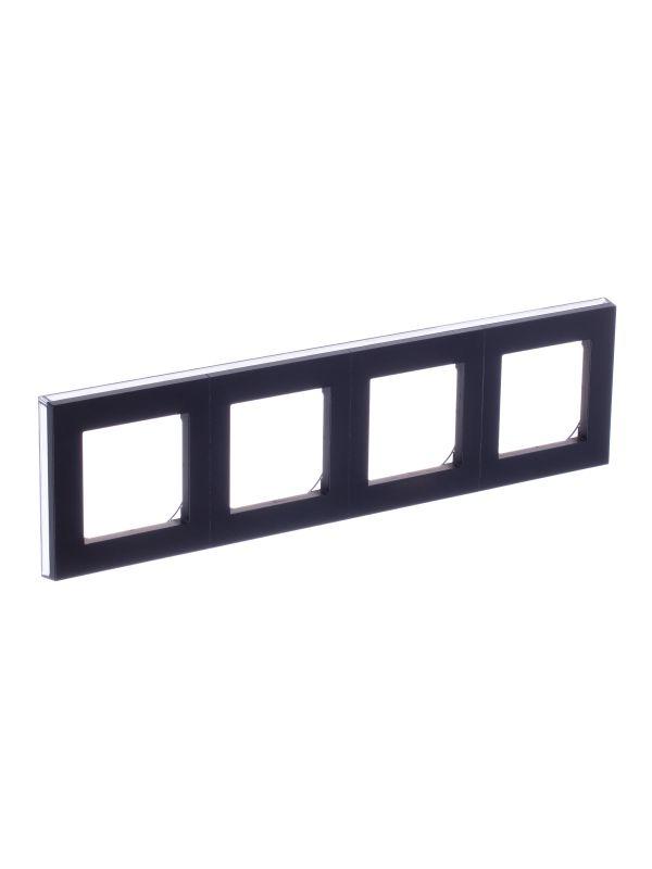  Рамка Levit 4п антрацит/дым. черн. ABB 2CHH015040A6063 фото в каталоге от BTSprom.by