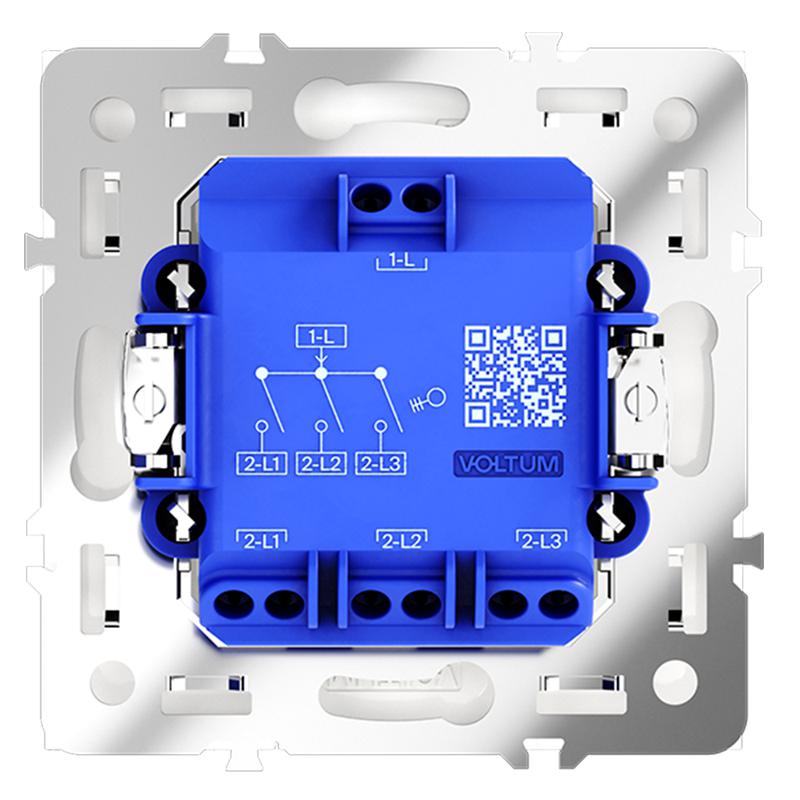  Выключатель 3-кл. СП S70 10А механизм бел. матов. Voltum VLS030102 фото в каталоге от BTSprom.by