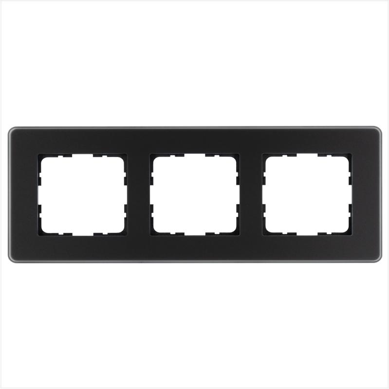 рамка 3-м g-glass закругленная стекло матов. черн. jasmart g1003gb-rm от BTSprom.by