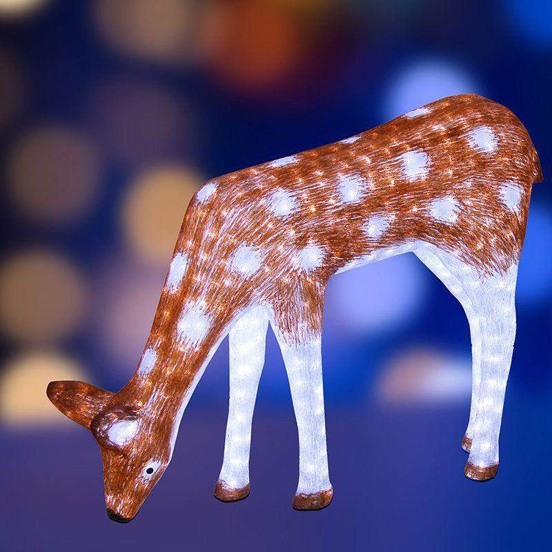 фигура светодиодная акриловая "олень мама коричневая" 82х116см 300led 36вт ip65 понижающ. трансф. в компл. neon-night 513-104 от BTSprom.by