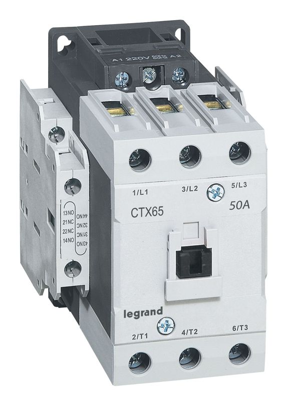 контактор ctx3 3п 50а кат. 380в ac 2но+2нз ac-3 торцев. зажим leg 416158 от BTSprom.by