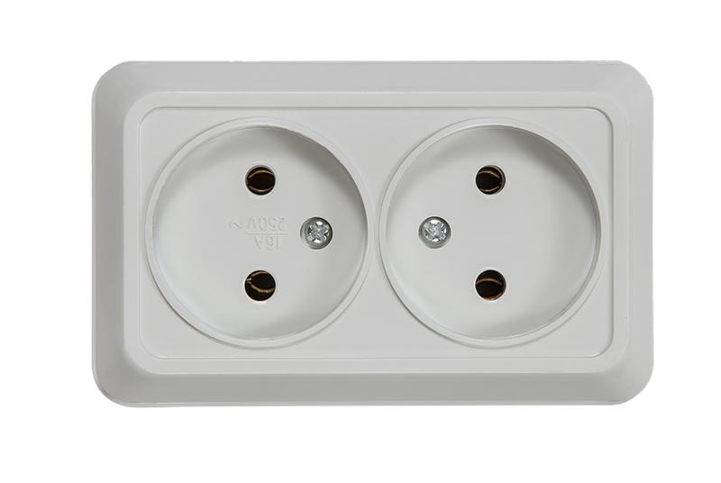 розетка 2-м оп bolleto 7102 16а ip20 бел. asd / in home 4680005959822 от BTSprom.by