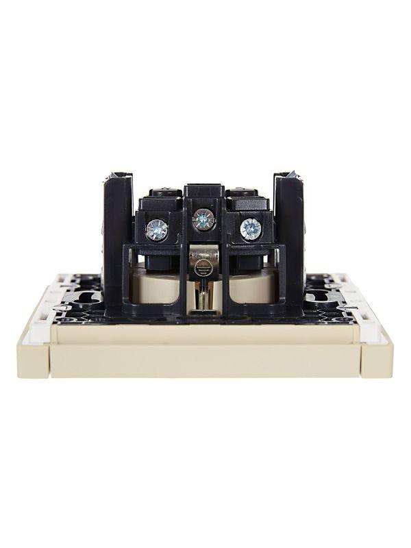  Розетка СП FORTE&PIANO FP415 16А с заземл. защ. шторки винт. крепл. ваниль IEK FP-R14-16-K10 фото в каталоге от BTSprom.by
