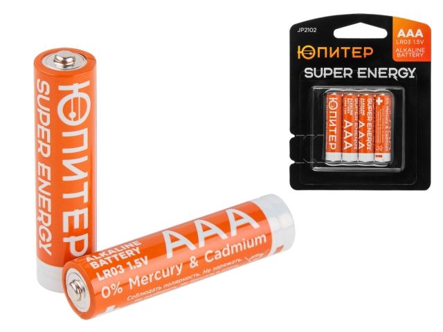 батарейка aaa lr03 1,5v alkaline 4шт. юпитер jp2102 от BTSprom.by