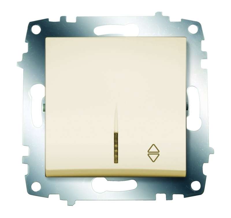 переключатель 1-кл. сп cosmo 10а ip20 (сх. 6) с подсветкой механизм крем. abb 619-010300-210 от BTSprom.by