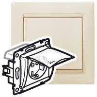 розетка 1-м сп valena ip44 2p+e с заземл. механизм сл. кость (diy-упак.) iek 695640 от BTSprom.by
