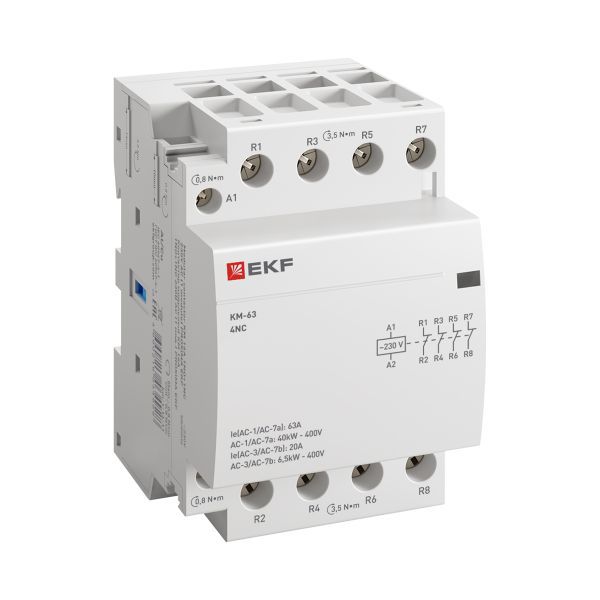 контактор модульный км 63а 4nc (3 мод.) proxima ekf km-3-63-04 от BTSprom.by