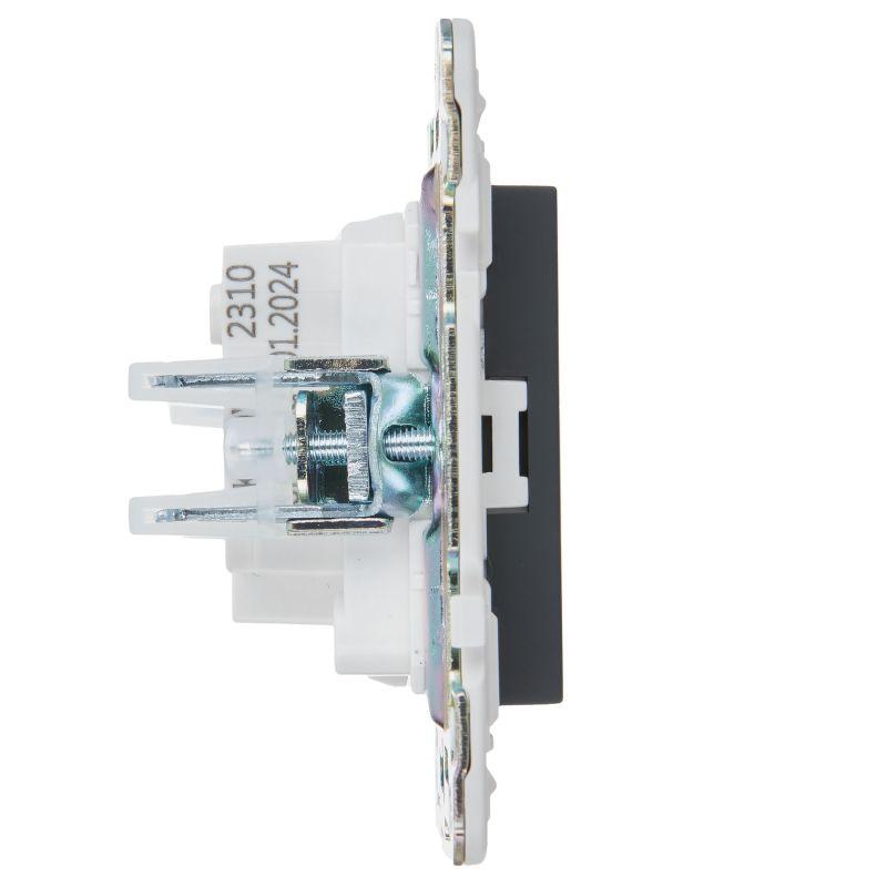  Розетка SKANDY 10А без заземл. без защ. шторок SK-R02G графит IEK SK-R10-10-K53 фото в каталоге от BTSprom.by