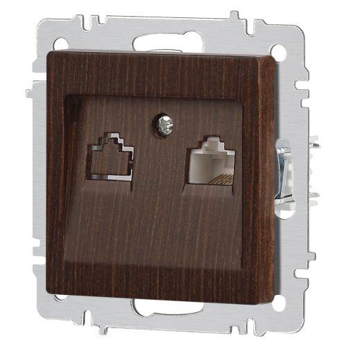  Розетка компьютерная 1-м СП Accent 6-303-10 RJ45 IP20 венге Intro Б0063643 фото в каталоге от BTSprom.by