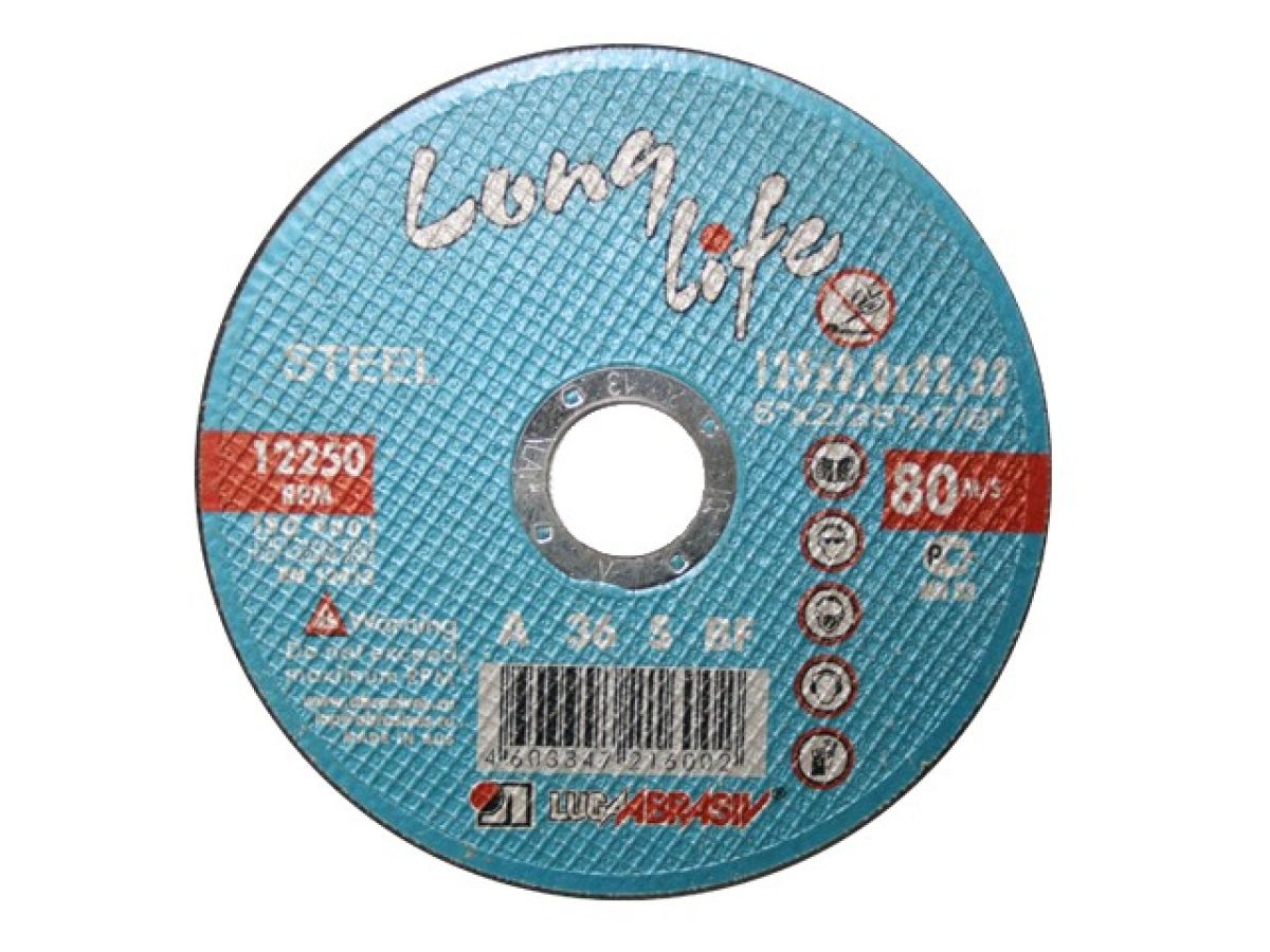круг отрезной 150х1.6x22.2 мм для металла long life lugaabrasiv 4603347216965 от BTSprom.by