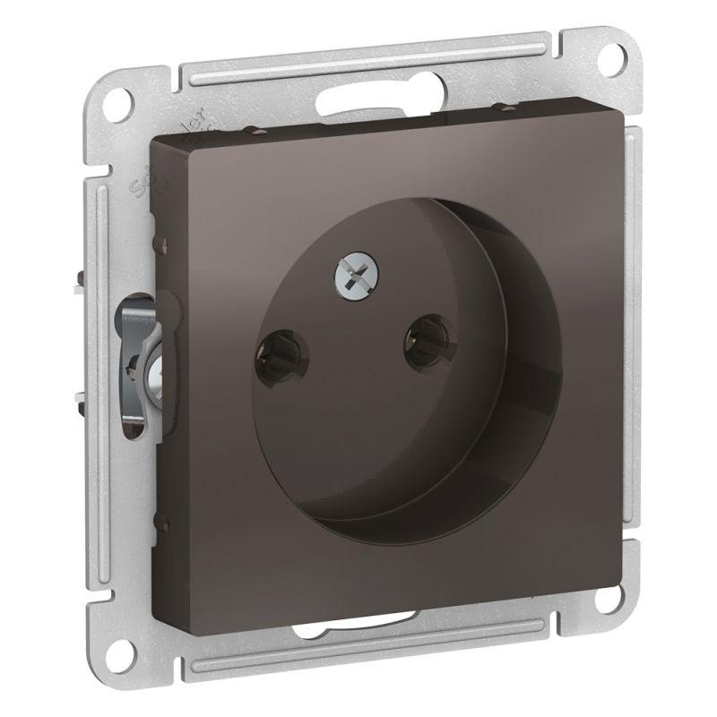 розетка 1-м сп atlasdesign 16а ip20 без заземл. без защ. шторок механизм мокко se atn000641 от BTSprom.by