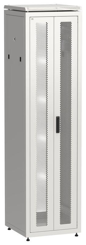 шкаф сетевой linea n 19дюйм 47u 600х600мм передн. перфорир. распашная двустворчат. задн. перфорир. сер. itk ln35-47u66-2pp от BTSprom.by
