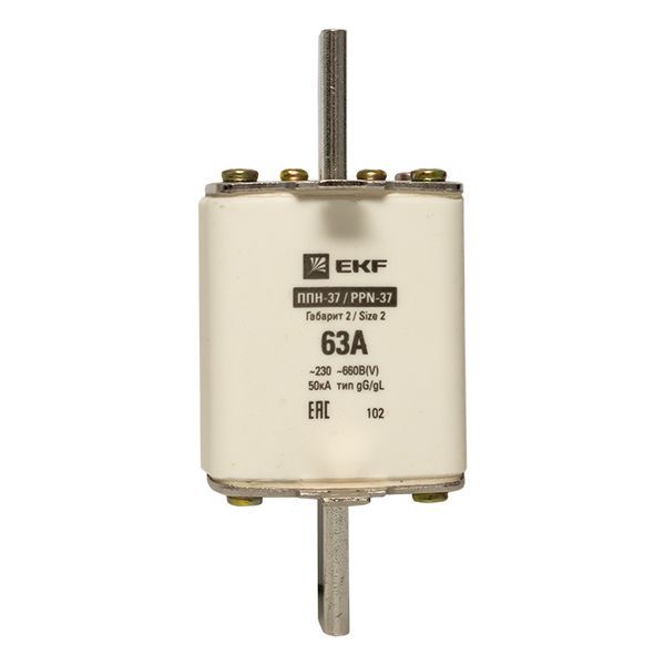  Вставка плавкая ППН-37 400/63А габарит 2 PROxima EKF fus-37/400/63 фото в каталоге от BTSprom.by