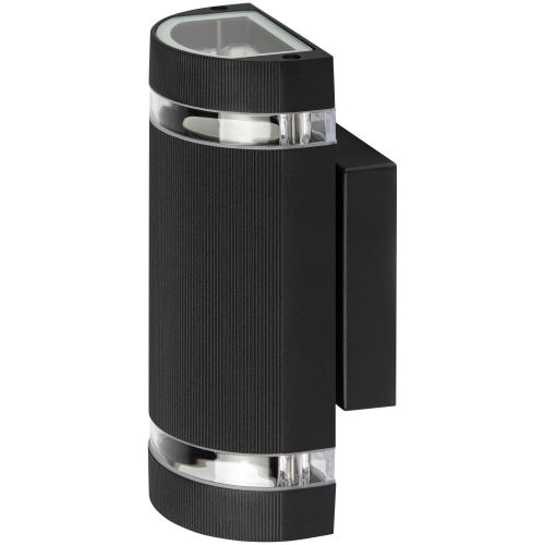 светильник "адрия" gbw-102-bl-0230 max 30вт 2хgu10 ip54 230в 230х100х90мм уличный настен. вверх/вниз черн. эра б0069595 от BTSprom.by