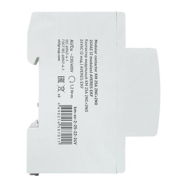 Контактор модульный КМ 25А 2NC+2NO 24В AC (2 мод.) AVERES EKF km-av-2-25-22-24V фото в каталоге от BTSprom.by