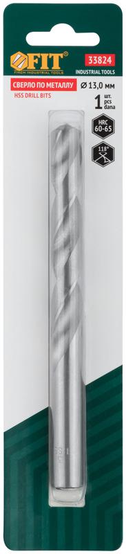  Сверло по металлу HSS полированное в блистере 13.0мм FIT 33824 фото в каталоге от BTSprom.by