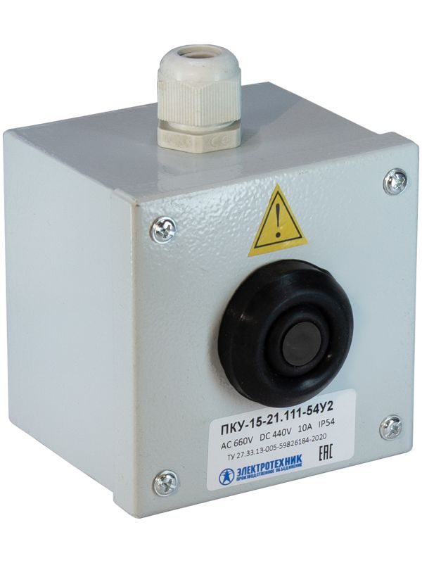 пост кнопочный пку 15-21.111-54 у2 (вк30-10-11110-54 (1з+1р) черн. + pg-13.5) электротехник et054440 от BTSprom.by