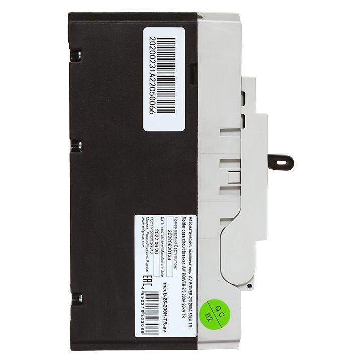  Выключатель автоматический 200А 80кА AV POWER-2/3 TR AVERES EKF mccb-23-200H-TR-av фото в каталоге от BTSprom.by