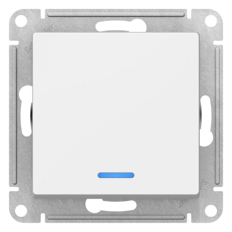  Выключатель 1-кл. AtlasDesign (сх. 1а) 10AX с подсветкой механизм лотос SE ATN001313 фото в каталоге от BTSprom.by