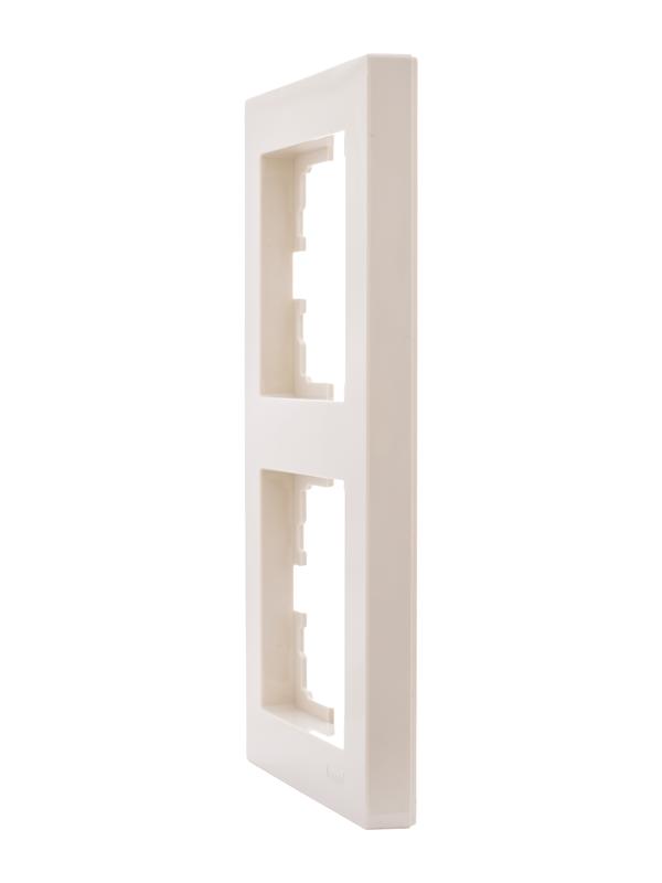  Рамка 2-местн. вертик. VESNA кремов. LEZARD 742-0300-152 фото в каталоге от BTSprom.by