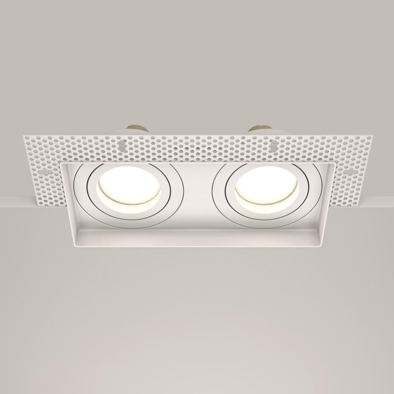  Светильник Atom 2х10Вт GU10 встраив. Maytoni DL003-02-W фото в каталоге от BTSprom.by