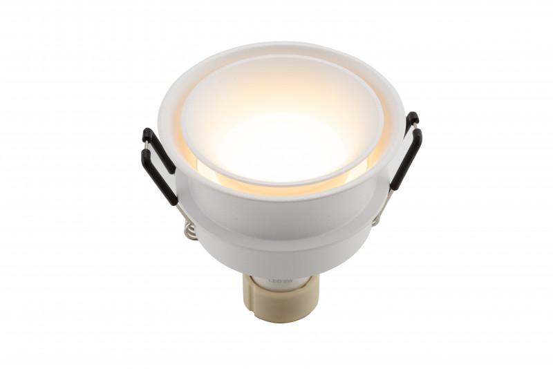  Светильник 15Вт GU10 IP44 встраив. влагозащ. алюм. бел. DENKIRS 545347 фото в каталоге от BTSprom.by