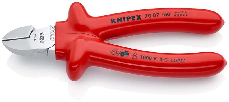 бокорезы vde l-160мм твердость кромок 62 hrc хром. knipex kn-7007160 от BTSprom.by