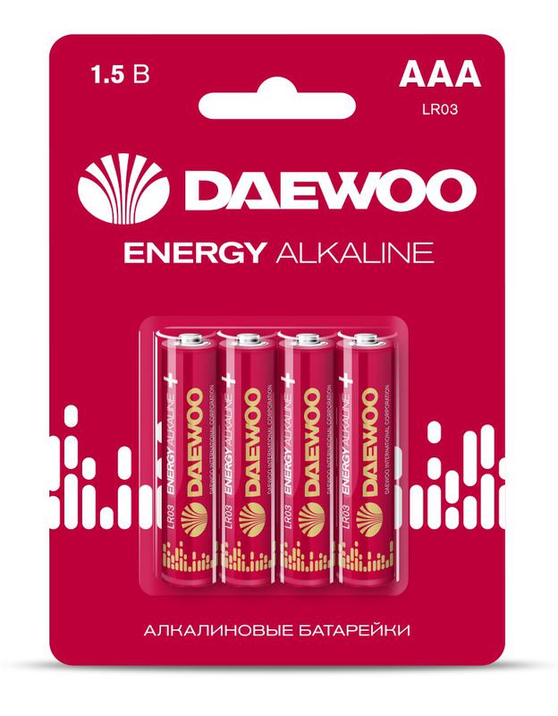 элемент питания алкалиновый aaa/lr03 1.5в energy alkaline 2021 bl-4 (уп.4шт) daewoo 5029903 от BTSprom.by
