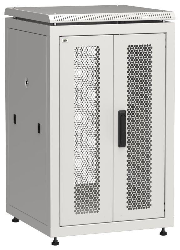 шкаф сетевой linea n 19дюйм 18u 600х600мм передн. перфорир. распашная двустворчат. задн. перфорир. сер. itk ln35-18u66-2pp от BTSprom.by