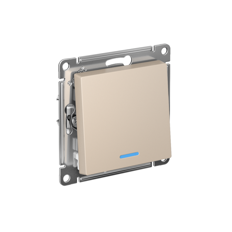 переключатель 1-кл. atlasdesign (сх. 6а) 10ax с подсветкой механизм песочн. se atn001263 от BTSprom.by